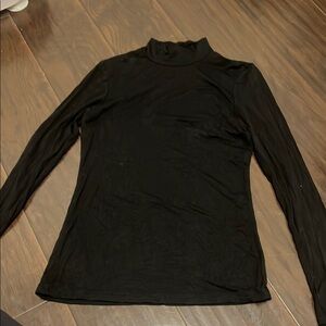 Black Turtleneck Long Sleeve Top